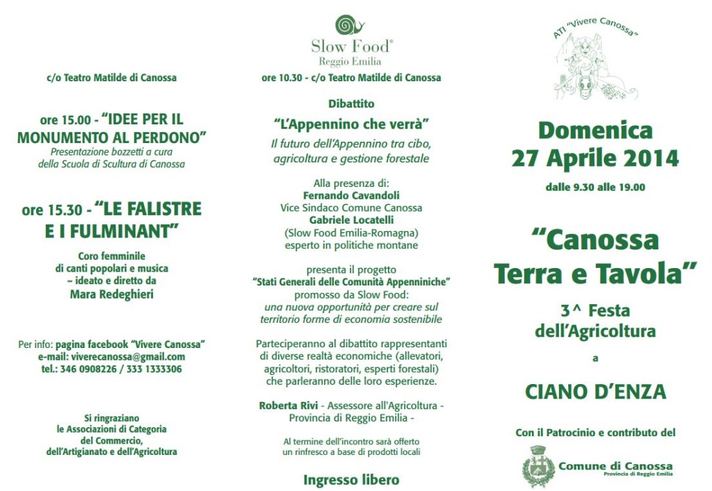  festa dell'agricoltura Canossa 2014