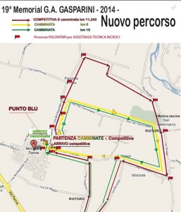 percorso 19° Memorial G.A. Gasparini 2014